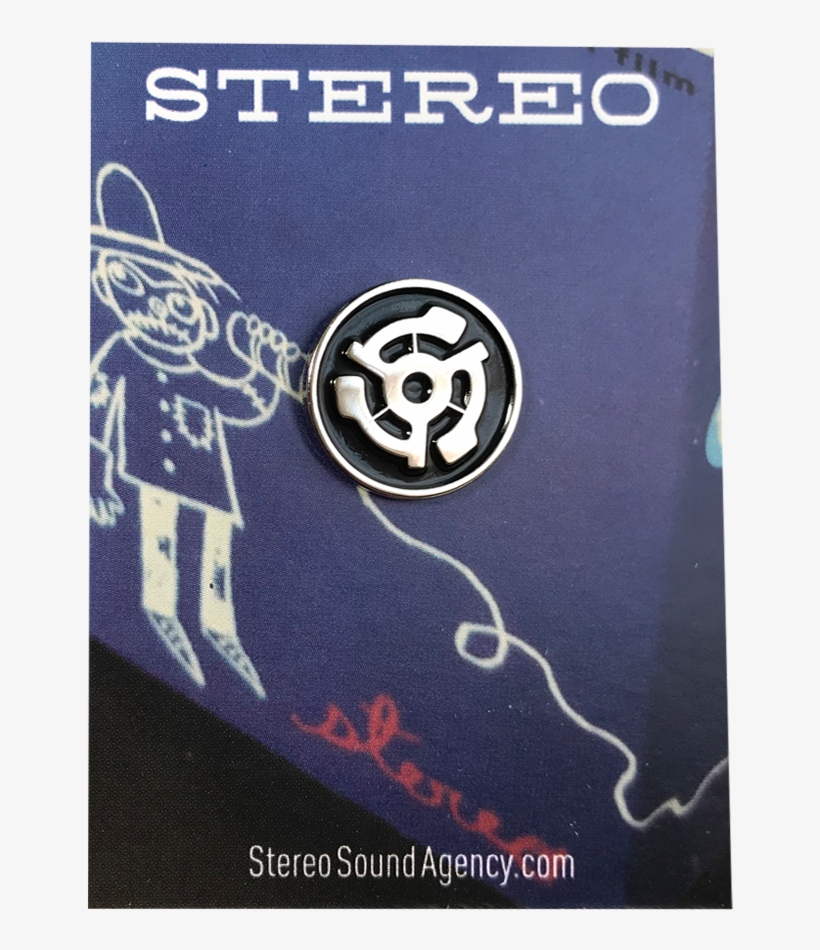 Stereo 45 Chrome & Black Enamel Pin - Lapel Pin, transparent png #4724872