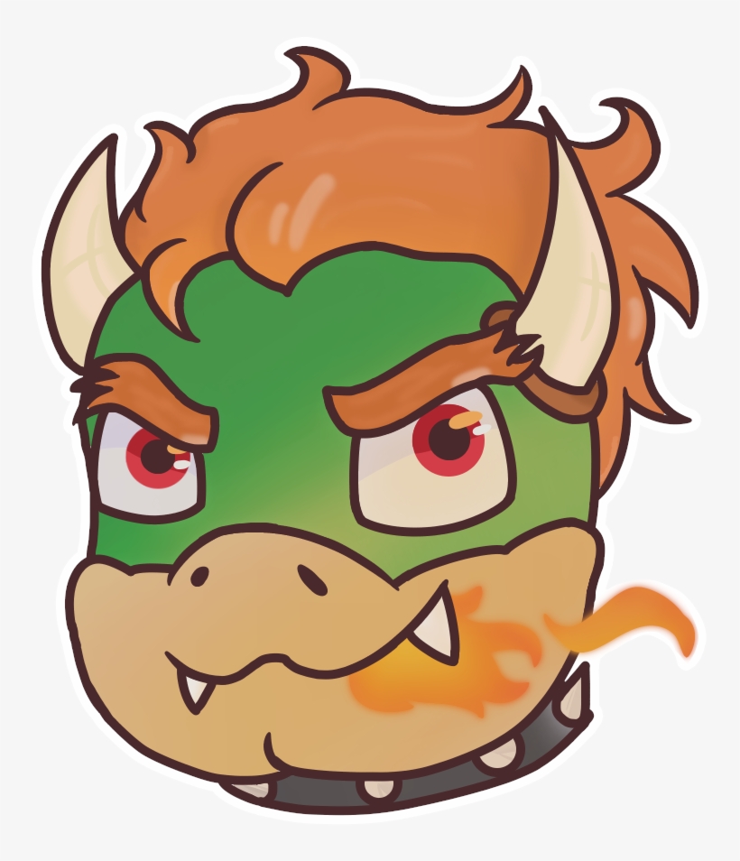 Secret Santa Bowser Outline - Cartoon, transparent png #4726208