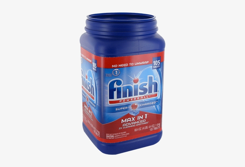 Finish Powerball All In One Dishwasher Detergent Tabs,, transparent png #4726708
