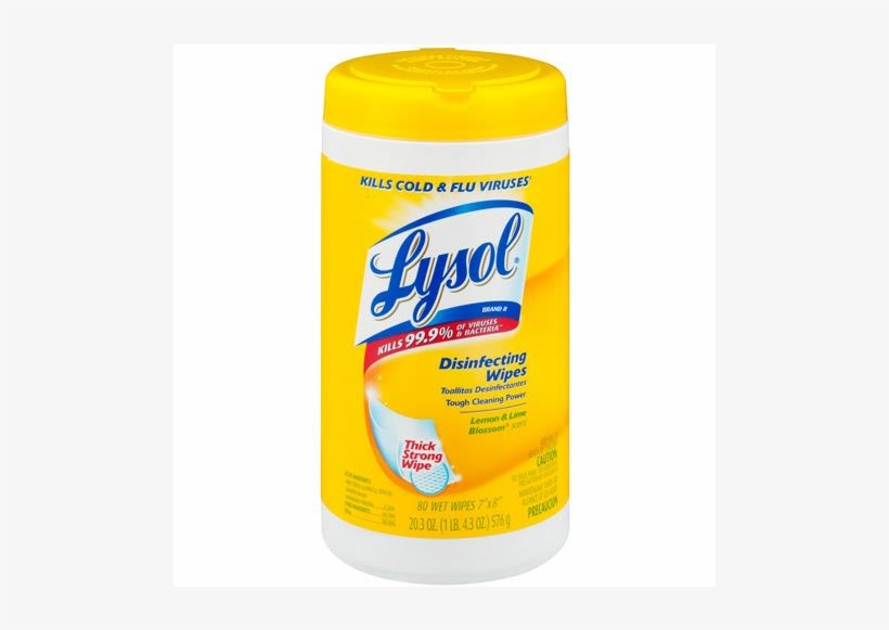 Auction - Lysol Disinfecting Wipes, Lemon And Lime Blossom -, transparent png #4726755