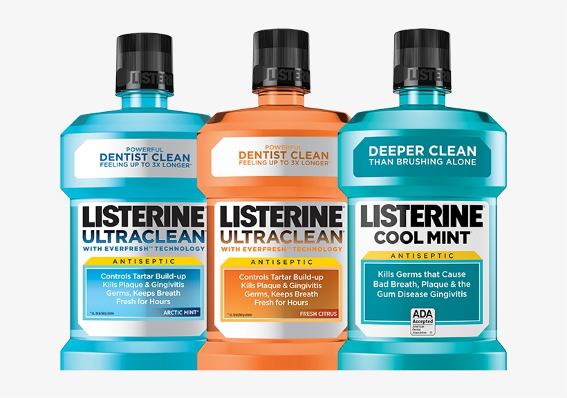 The Bold Evidence On Listerine® Antiseptic - Johnson & Johnson Mouthwash, Listerine Ultraclean, transparent png #4726871
