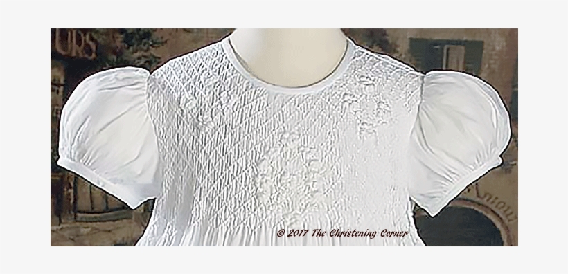 Hand Smocked Girls Family Christening Gown - Adelaide, transparent png #4726929
