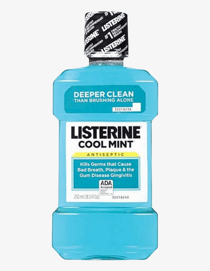 Cool Mint Listerine Antiseptic Mouthwash Listerine - Listerine - Antiseptic Mouthwash Cool Mint - 8.5 Fl., transparent png #4727022