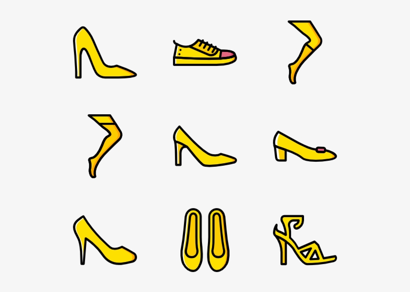 Woman Footwear - Yellow Shoes Icon, transparent png #4727364