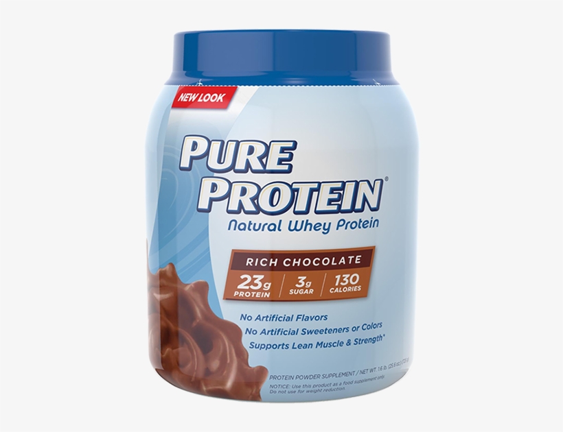 At A Glance - Pure Protein Natural Whey Protein, transparent png #4730177