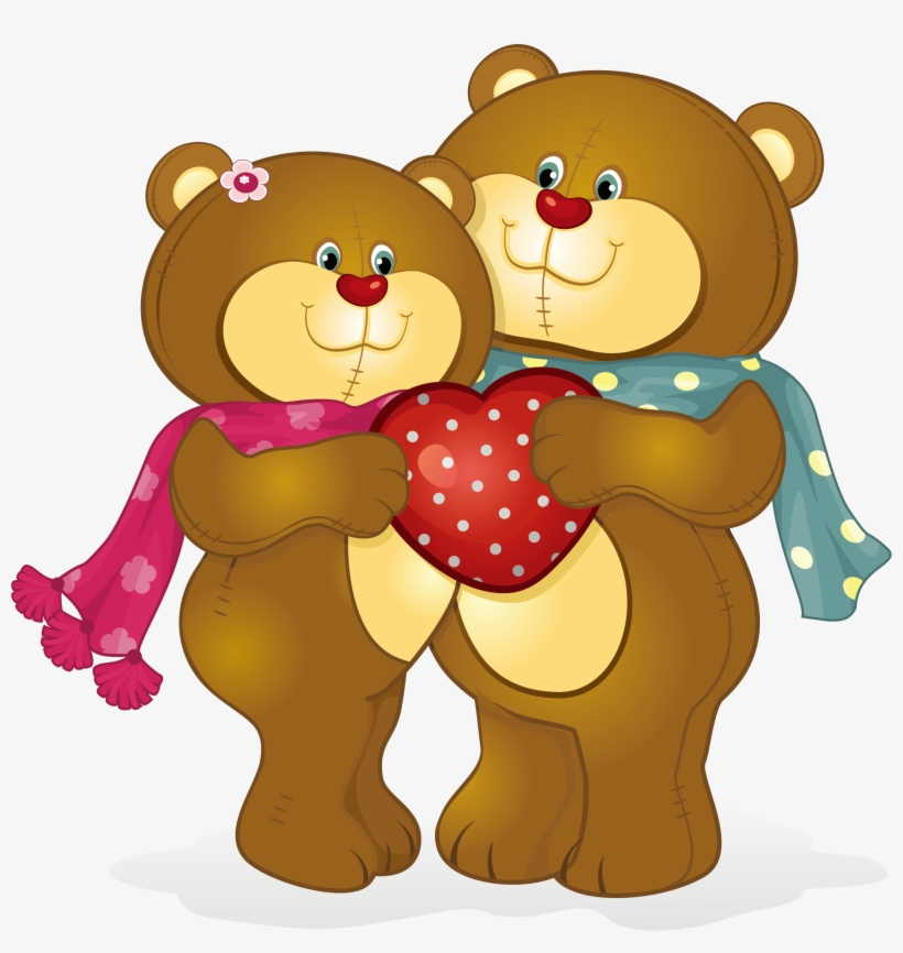 Teddy Bear Valentines Day Vinegar Valentines Clip Art - Love Bears Cartoon, transparent png #4730313