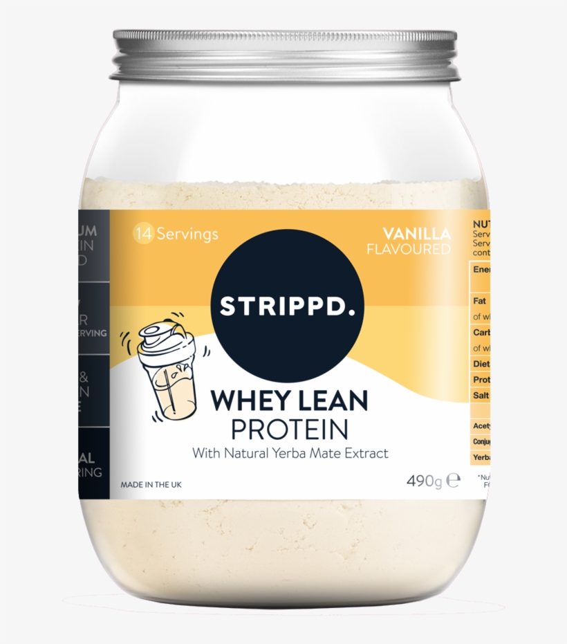 Whey Lean Protein Powder - Strippd Whey Lean Protein Powder Chocolate 490g, transparent png #4730864
