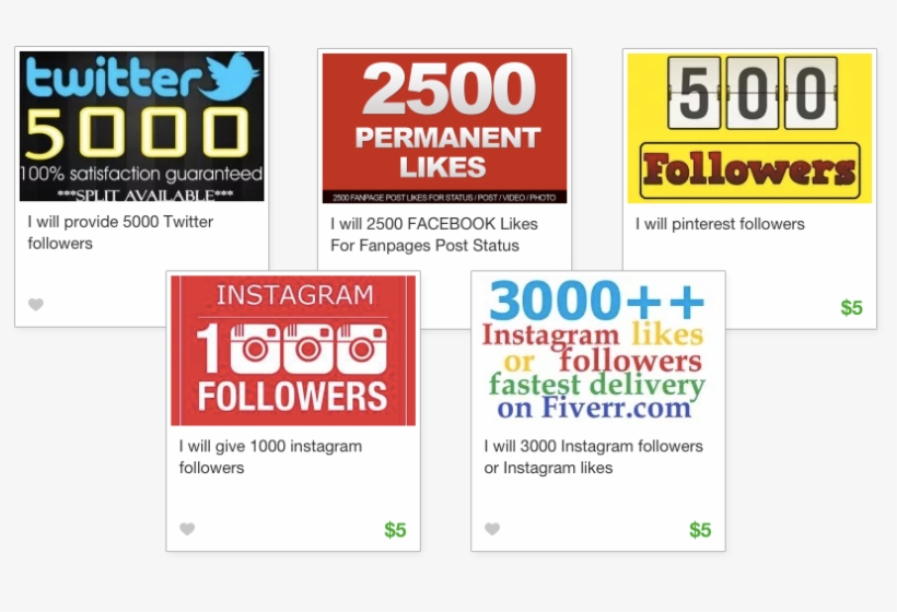 Buy Followers On Fiverr For 5 Bucks - Fiverr, transparent png #4731866