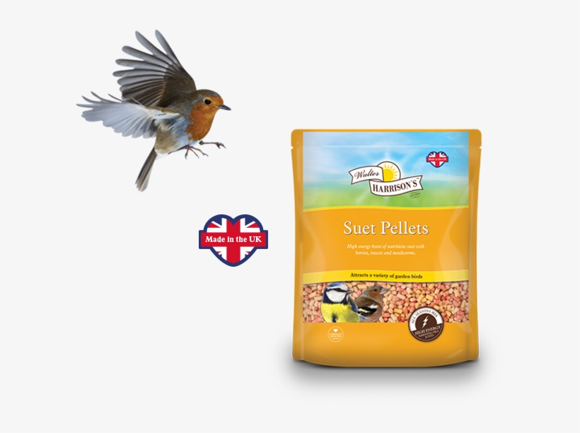 Give Your Garden Birds And Energy Boost - Walter Harrisons Suet Pellets - Bag 12.75 Kg, transparent png #4733521
