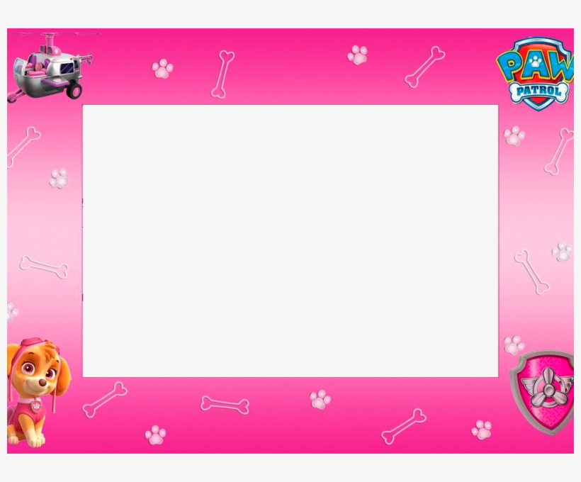 Paw Patrol Skye Marco Clipart Picture Frames Photography - Skye Patrulla Canina Invitaciones, transparent png #4734253