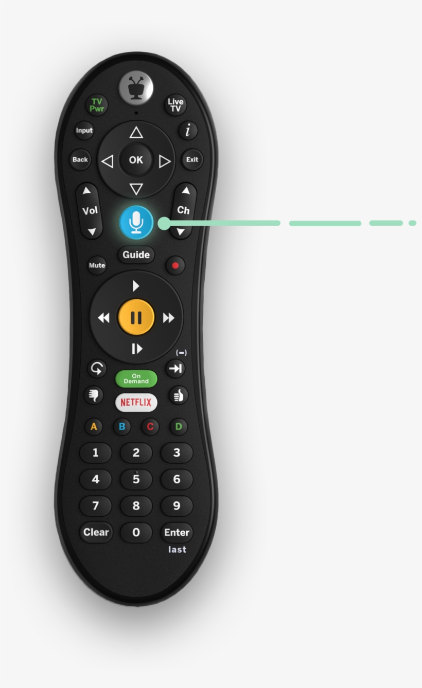 Tivo Voice Remote - Tivo Vox Remote Control, transparent png #4734860