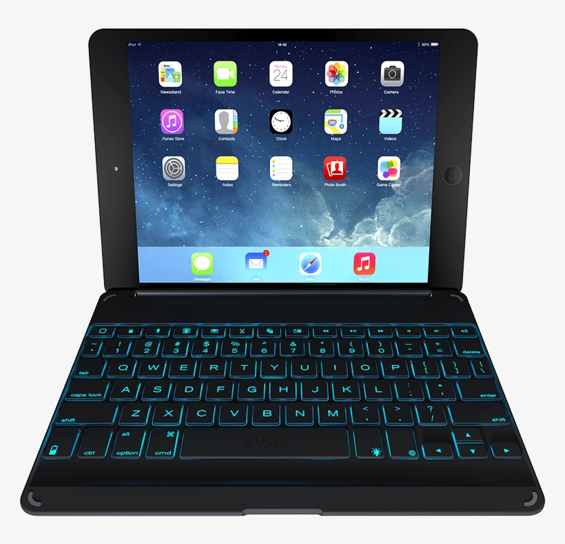 Ipad - Zagg - Zaggkeys Folio Case And Bluetooth Keyboard, transparent png #4735081