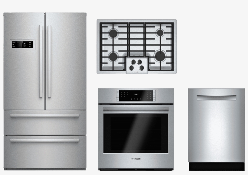 Bosch 4 Piece Kitchen Package Stainless Steel Bokitngm5055uc