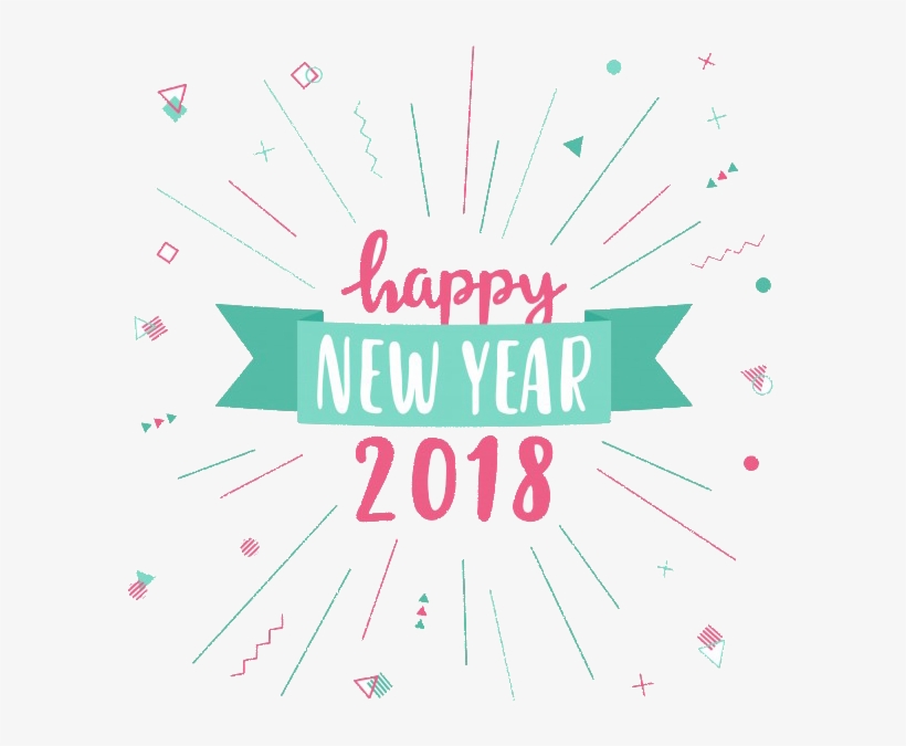 Happy New Year - Happy New Year 2018 Vector, transparent png #4735507