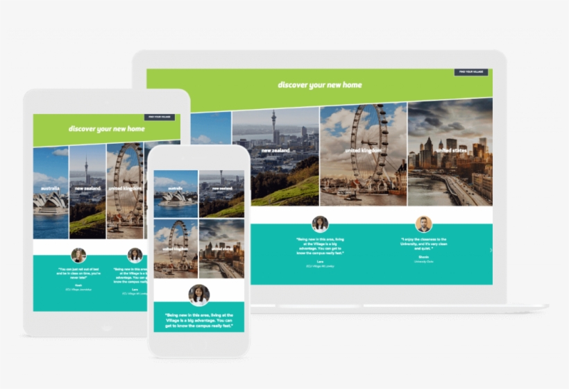 Campus Living Villages - Website Travel & Tourism Designs, transparent png #4736314