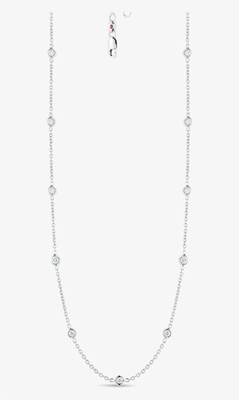 Roberto Coin Diamonds By The Inch 18k White - Roberto Coin Diamond Station Necklace, transparent png #4737670