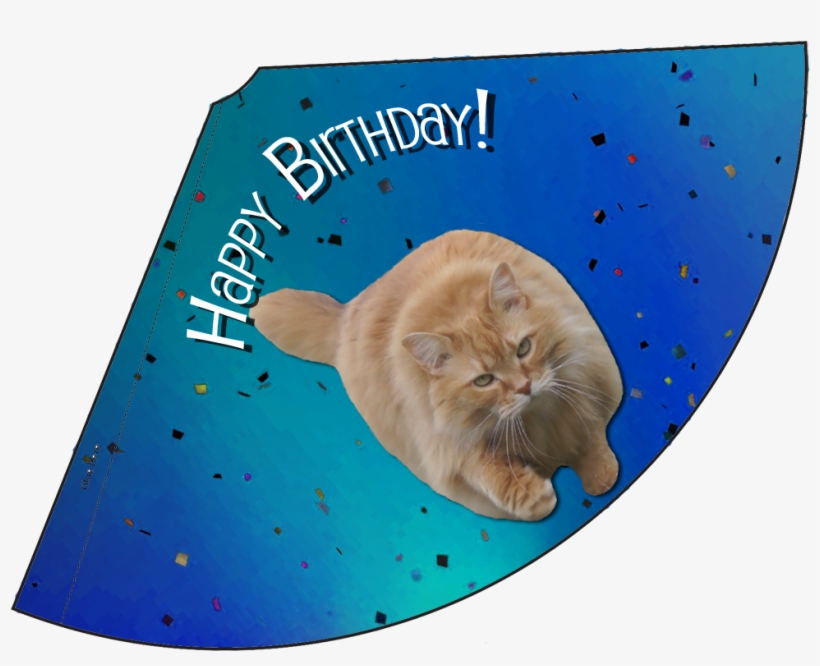 Luna Blue Confetti Birthday Hat - Party Hat, transparent png #4739331