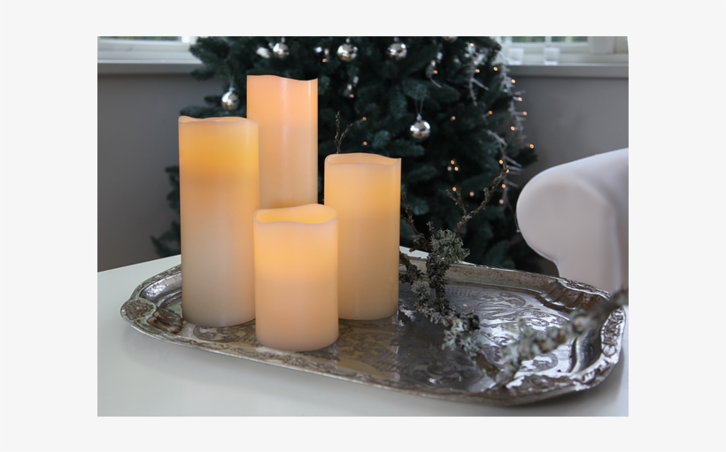 Led Pillar Candle Big - Candle, transparent png #4740464
