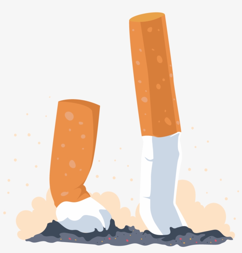 Cigarette Butt Png Jpg Library Stock - Cigarette Illustration Png, transparent png #4742176
