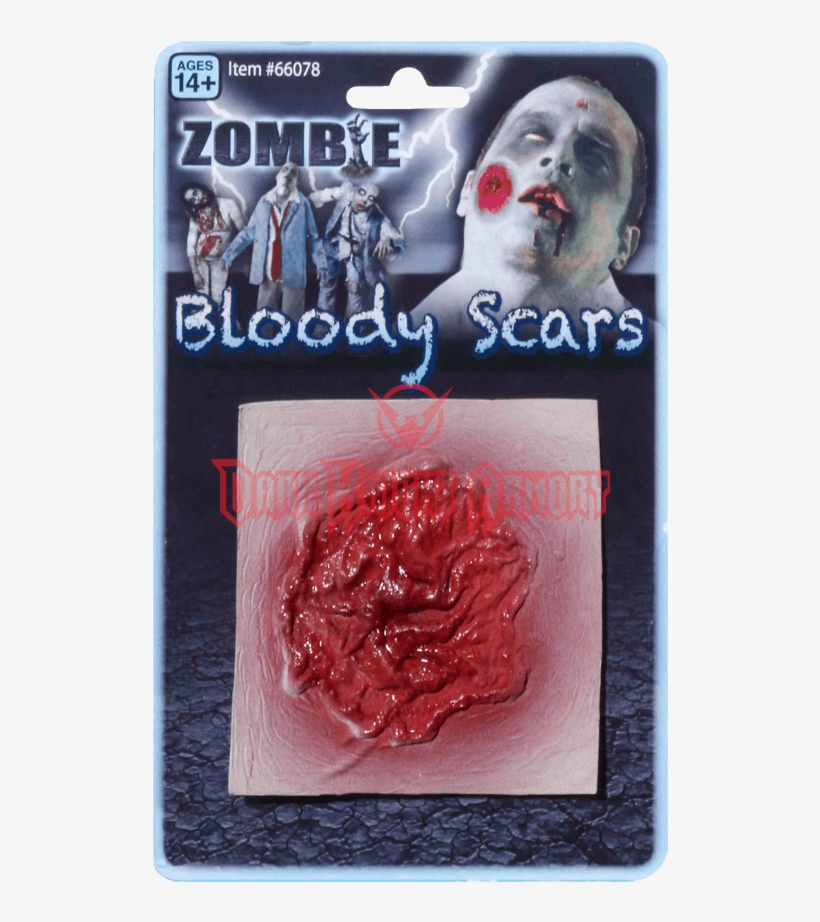 Bloody Zombie Scar - Forum Novelties Bloody Zombie Scar 66078, transparent png #4744926