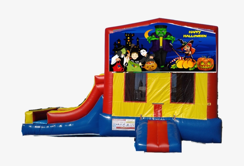 2 Lanes Side Slide Jumper Happy Halloween $180/day - Power Rangers, transparent png #4745898