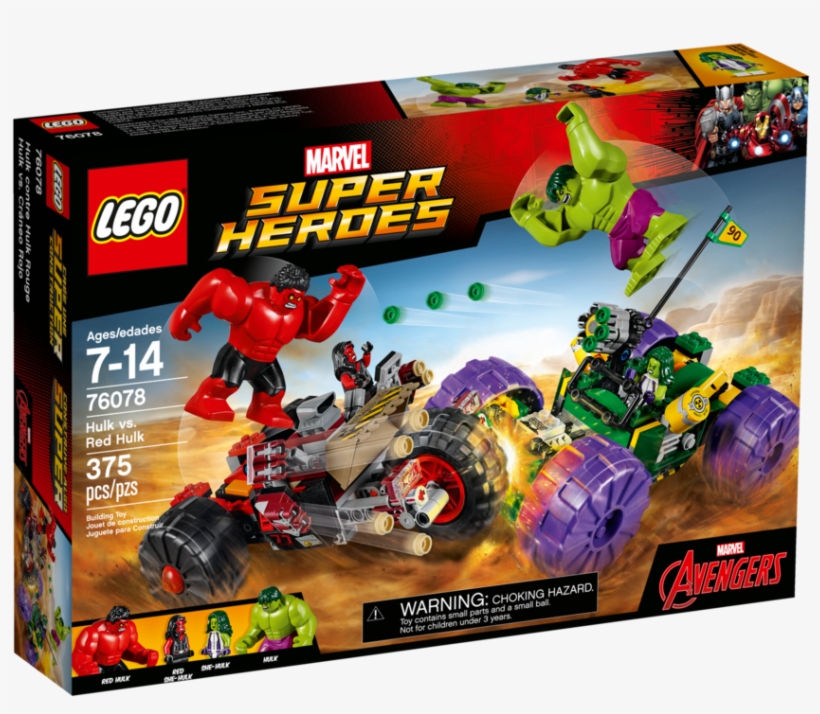 Red Hulk - Lego Marvel Super Heroes 76078, transparent png #4747373