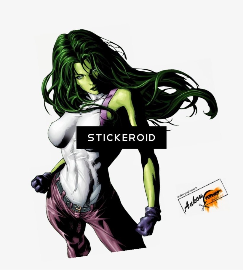 She Hulk - Cartoon, transparent png #4747624