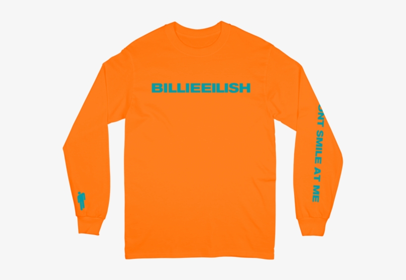 Orange Long Sleeve Shirt - Blosh Billie Eilish Merch, transparent png #4747835