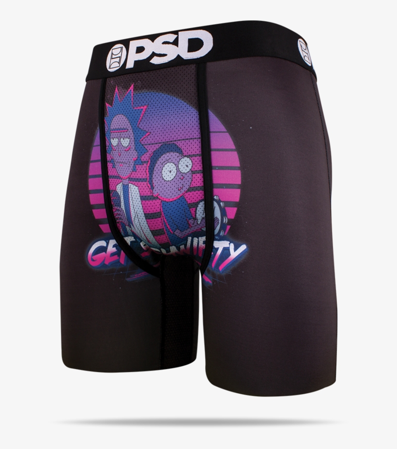 Official Rick & Morty Get Schwifty Print Men's Boxer - Undergarment, transparent png #4748080