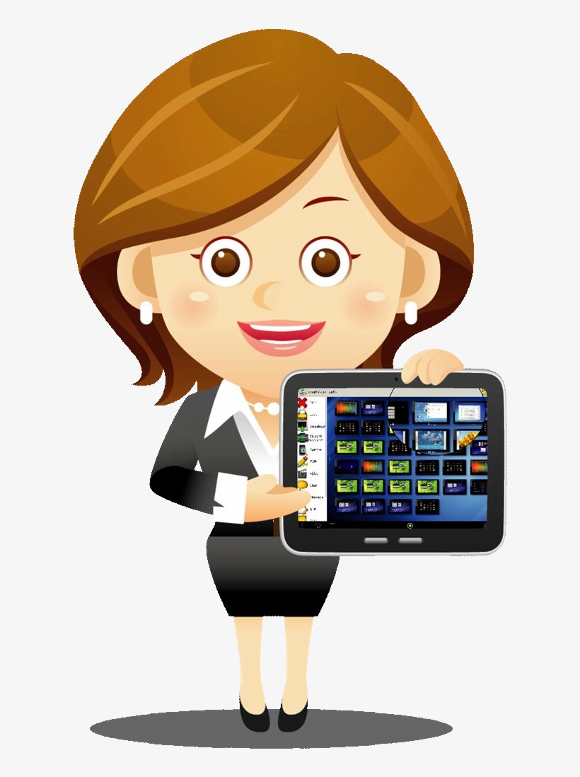 Teacher Using Technology Clipart Free Transparent PNG Download PNGkey