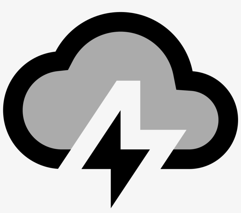 The Icon Is A Stylized Depiction Of A Storm Cloud - Cloud Computing, transparent png #4749326