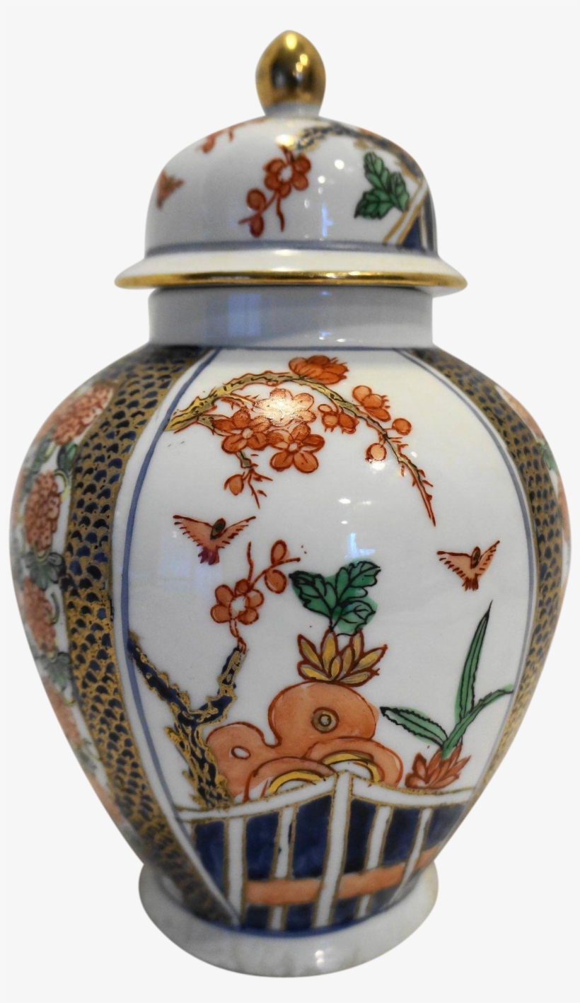 This Is A Vintage Porcelain Ginger Jar, Hand Painted - Porcelain, transparent png #4751056