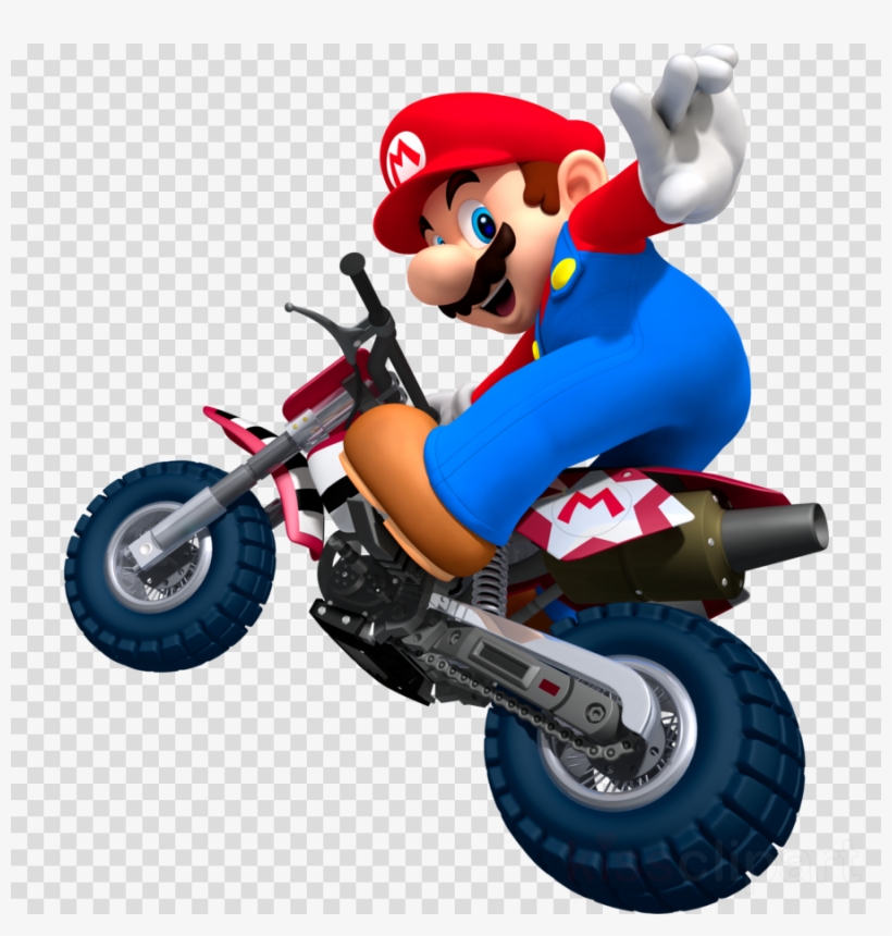 Mario Kart Wii Mario Png Clipart Mario Kart Wii Super - Mario Bros En Moto, transparent png #4754516