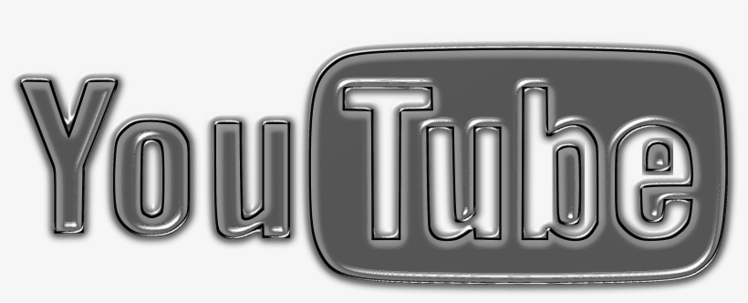 Grey White Logo Of Youtube - Youtube Logo Neon, transparent png #4754562