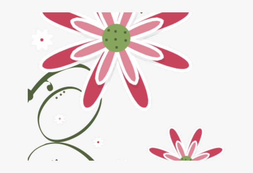 Flower Clipart Swirl - Pink Flower Clip Art, transparent png #4755953