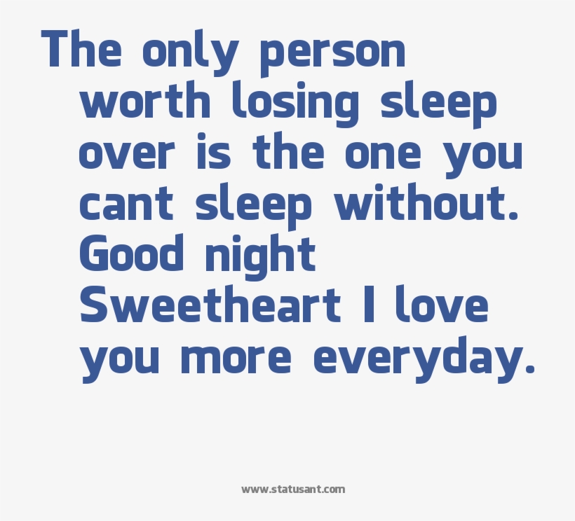 Good Night Inspirational Quotes - Love You Sleep Well, transparent png #4757098