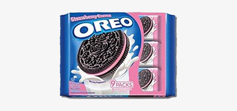 Oreo Sandwich Strawberry - Oreo Strawberry Cream Cookies, transparent png #4757693