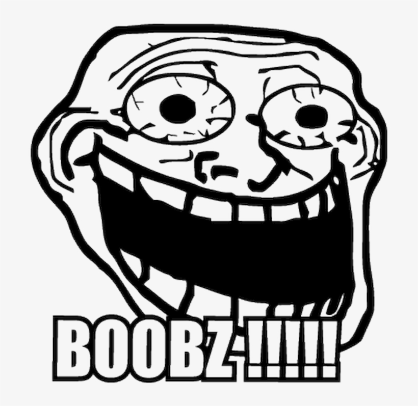 T-shirt Humour Troll Face Meme Crazy Boobz - Epic Troll Face Meme, transparent png #4757875