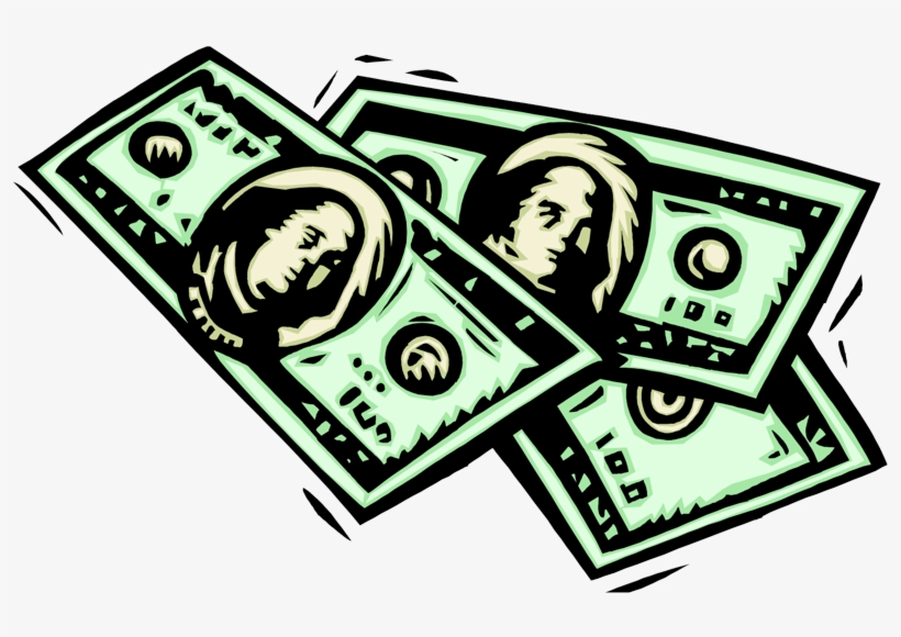 Dollar Clipart Us Dollar - Dollar Bill Clip Art, transparent png #4758288