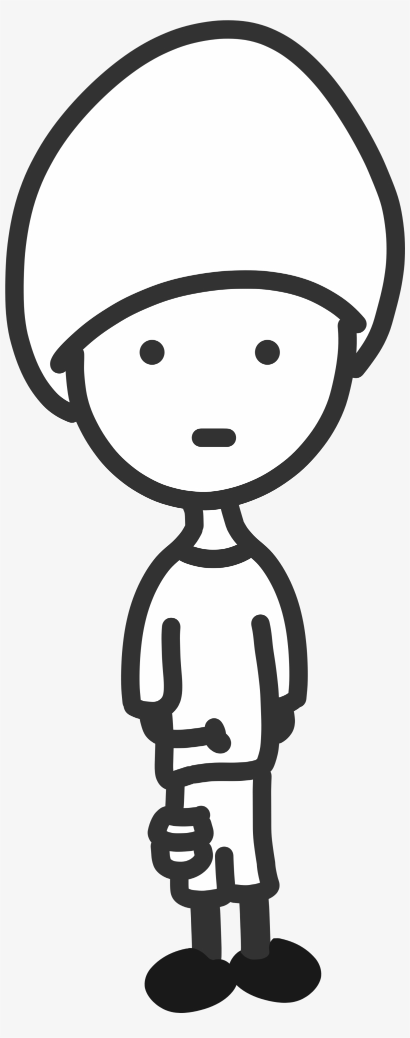 Graphic Freeuse Download Quiet Clipart Black And - Cartoon Black N White Boy, transparent png #4759127