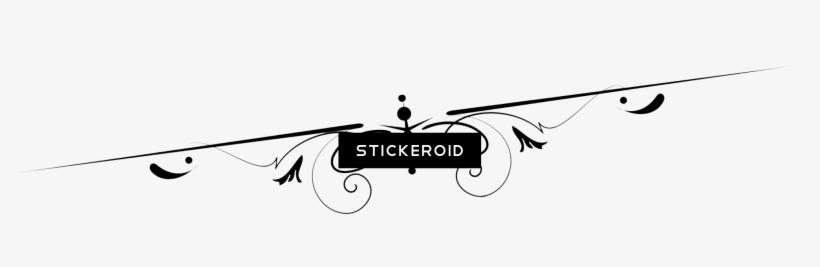 Decorative Line Black - Calligraphy, transparent png #4760451