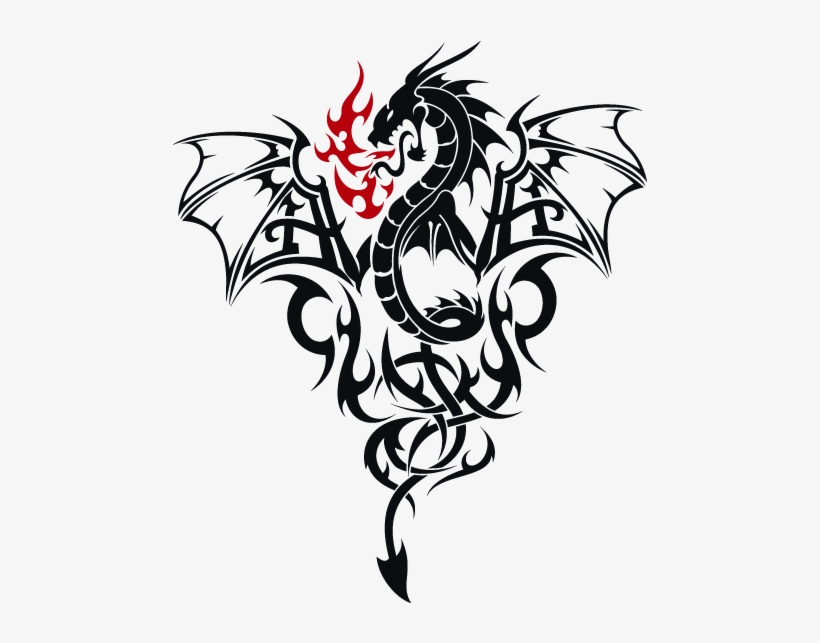 Tattoo Design Of Dragons, transparent png #4763681