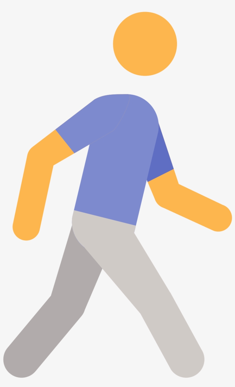 This Icon Is Like A Three Dimension Stick Person - Walking Icon Color, transparent png #4764218