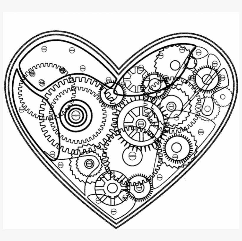 Grs2112 Gears Of My Heart - Gourmet Rubber Stamps Cling Stamps 3.25"x6.75"-the, transparent png #4764295