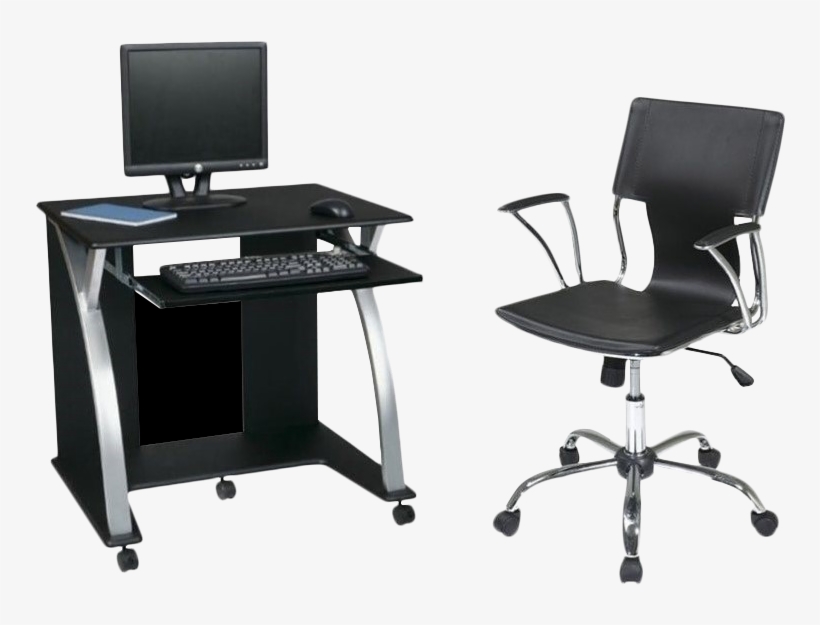 Office Star Saturn Computer Desk Black Pvc Veneer And - Scranton & Co Computer Desk In Black, transparent png #4764363