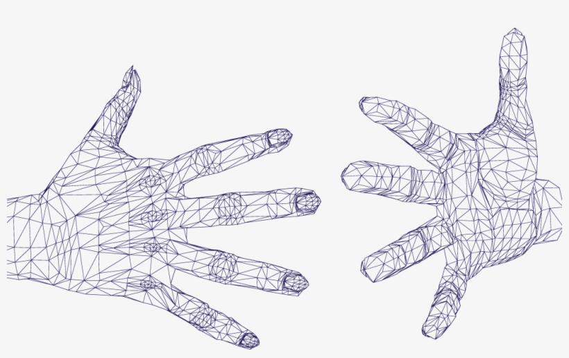 Wireframe Hands - Wireframe Hand Png - Free Transparent PNG Download ...