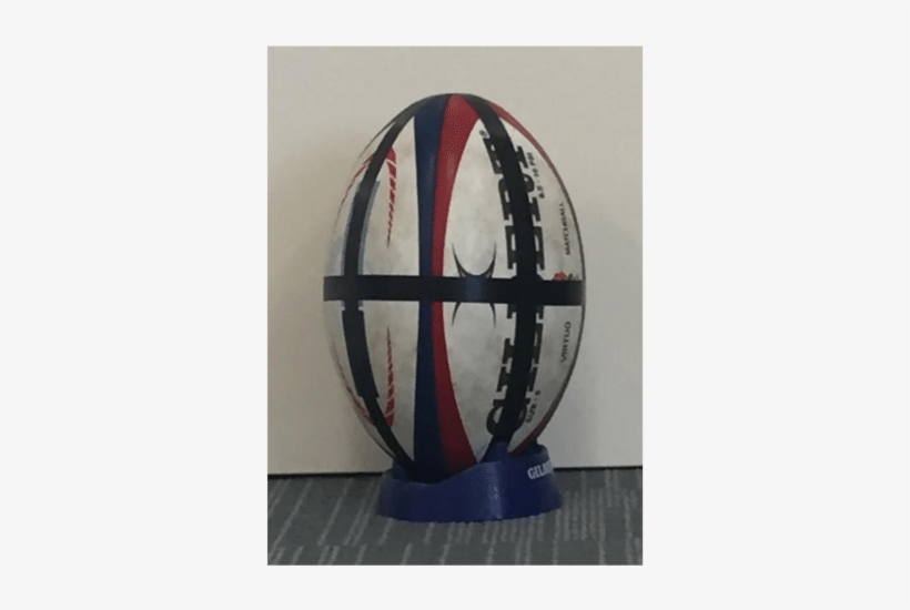 A Rugby Ball Placed On The Kicking Tee, With One M - Rugby Ball, transparent png #4766340