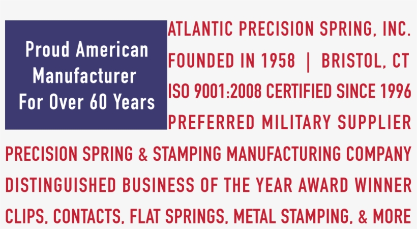 Metal Stamping In The Usa With Atlantic Precision Spring - Area Videosorvegliata, transparent png #4767431