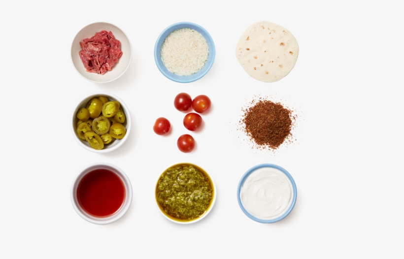 Cilantro Beef Tacos With Fresh Tomatoes & Spiced Rice - Taco, transparent png #4768772