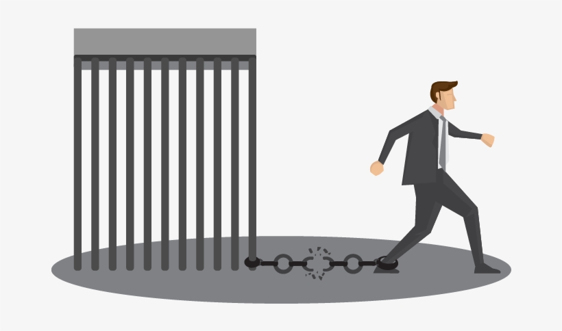 Prison Graphic Download - Cartoon Leaving Jail, transparent png #4769541